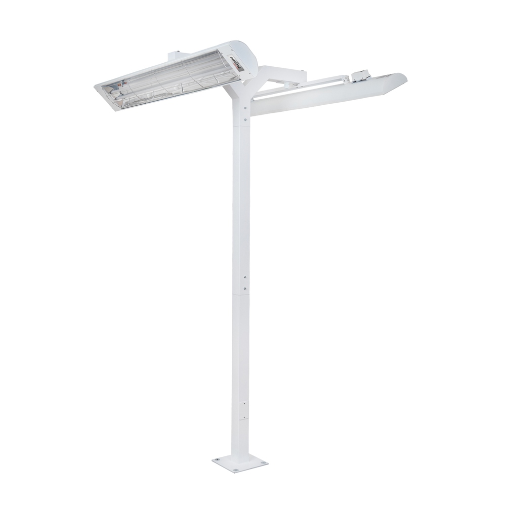 8FT POLE MOUNT,DOUBLE 39IN,WHT